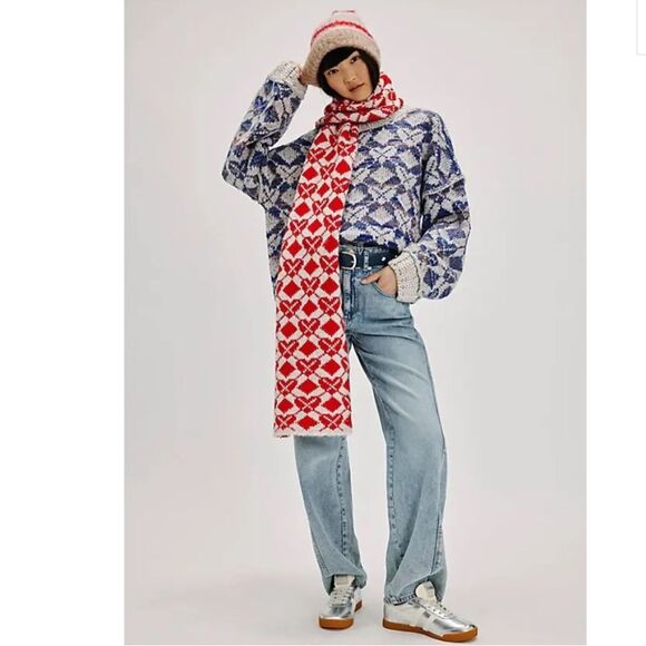 FREE PEOPLE Matchback Scarf - Red - Picture 3 of 8